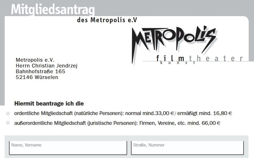 Mitgliedsantrag